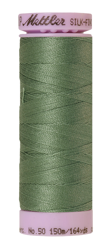 Fil de coton solide Mettler Silk-finish 50wt 164yd/150m Palm Leaf