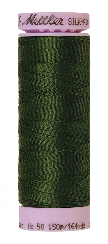 Fil de coton solide Mettler Silk-finish 50wt 150m Cyprès