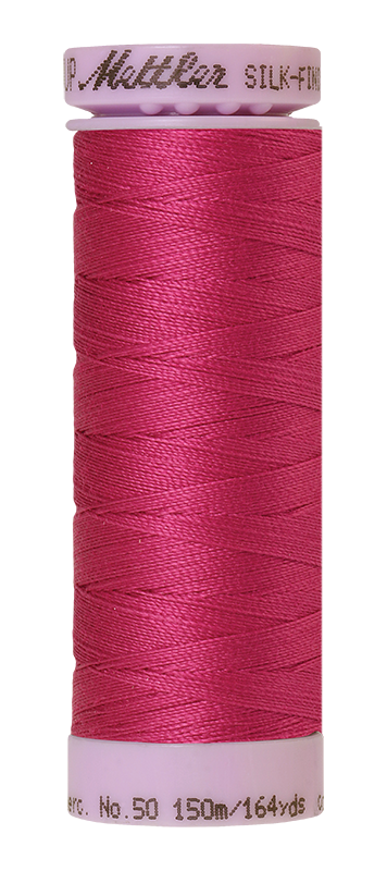 Fil de coton Mettler Silk-finish 50wt, uni, 164 verges/150 m, Pivoine