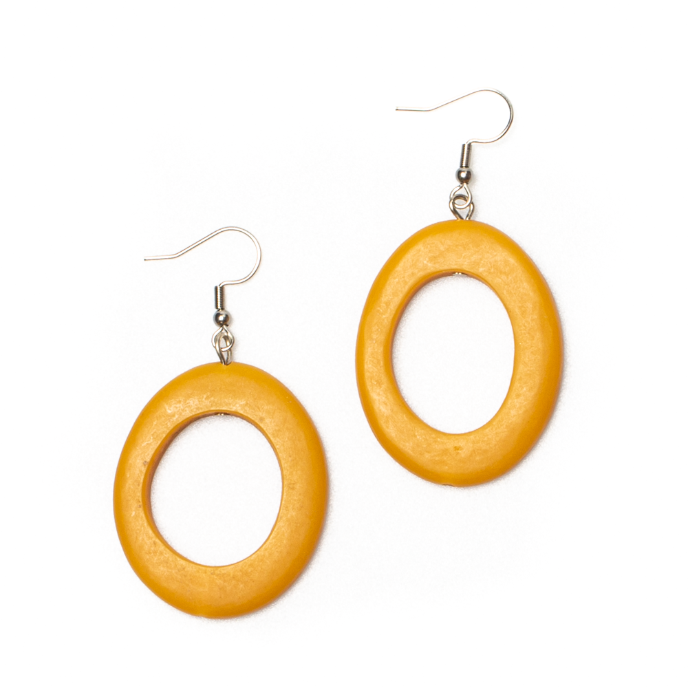 Boucles d'oreilles créoles simples en résine