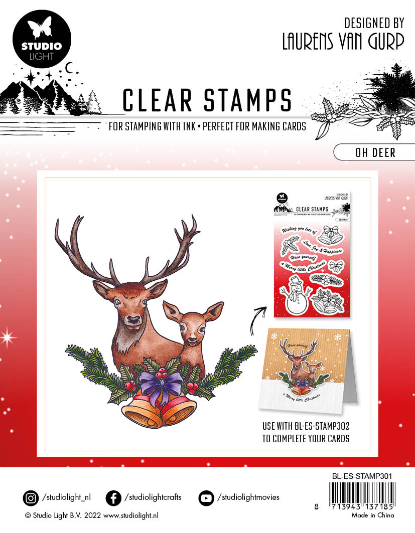 BL Tampon Transparent Oh Deer Essentials 120x120x3mm 1 PC n°301