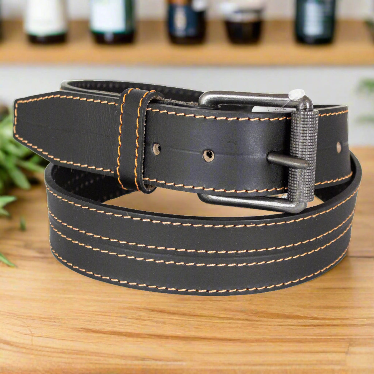 Ceinture en cuir cousu pour homme BOL à boucle amovible