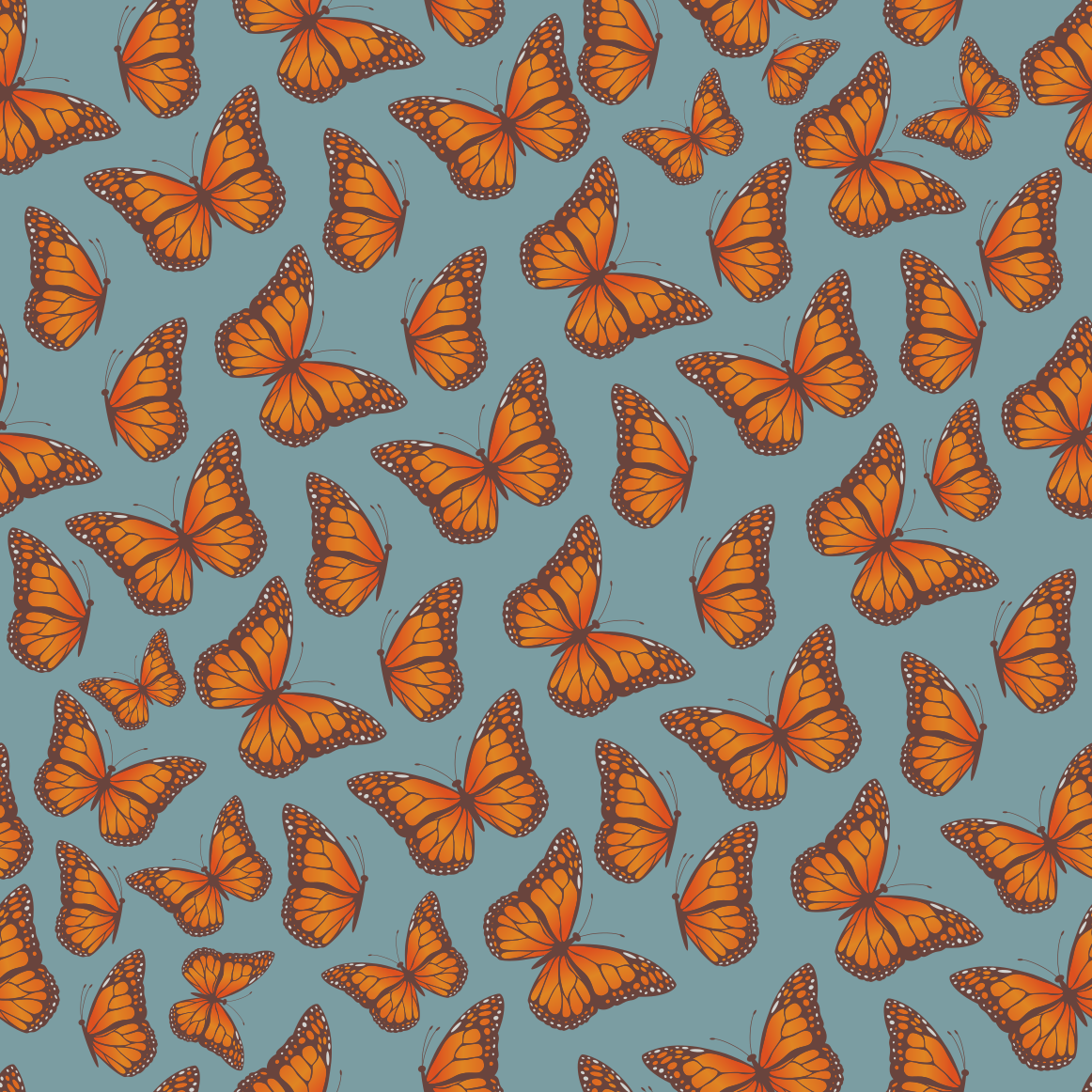 Vinyle thermocollant à motif papillon monarque