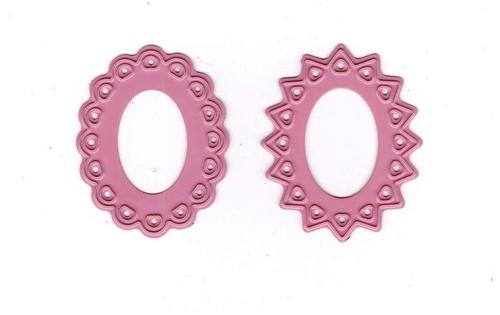 Matrices de découpe Cameo - Ovale Fleur à deux étoiles - Moyenne