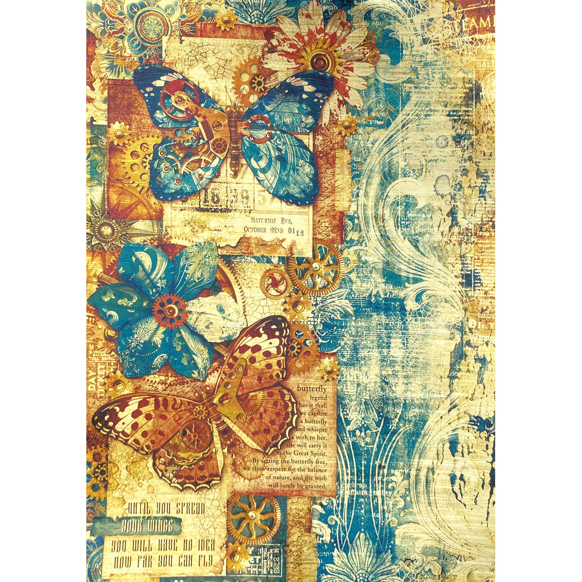 Papier de luxe Esprit de Voyage Or A4 5/Paquet