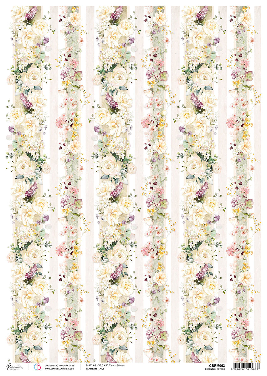 Ciao Bella Papier de Riz A3 Piuma Essential Details - 3 Feuilles