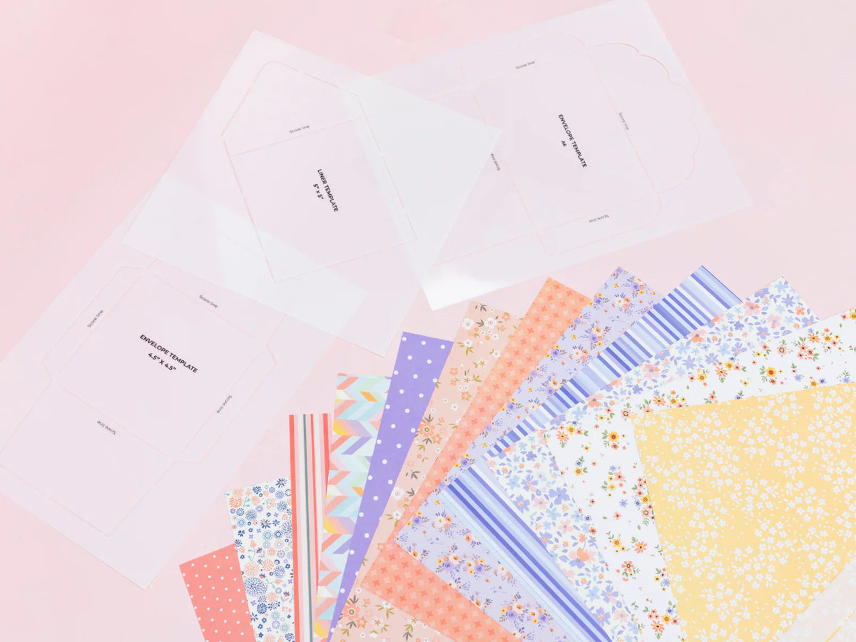 Lot économique de gabarits et d'enveloppes en papier Crafters Companion