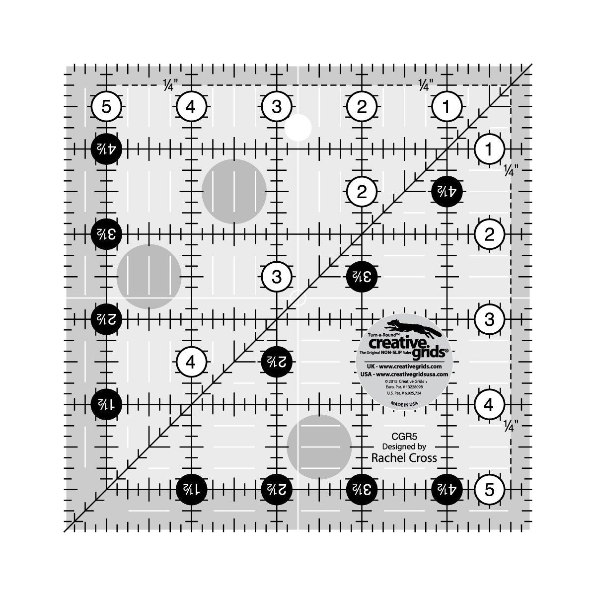Règle à coudre Creative Grids 5-1/2 po carrée