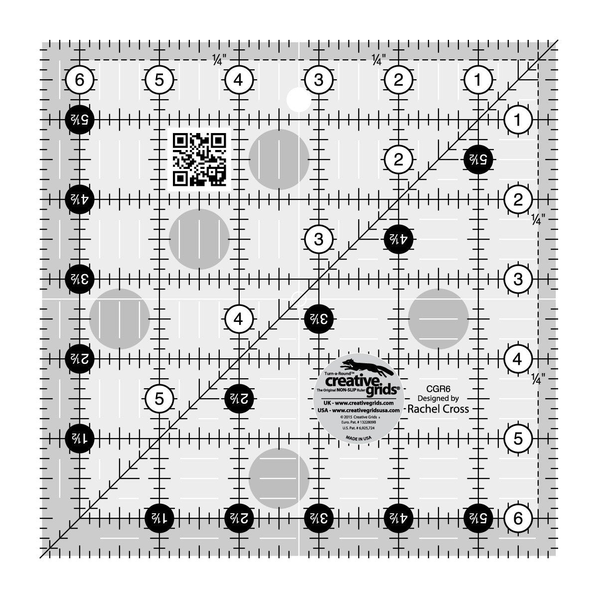 Creative Grids Quilt Ruler 6.5" Square