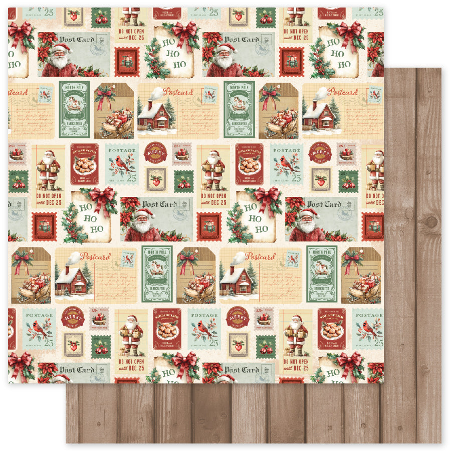 Bloc de papier 30x30 cm Christmas Tree Farm B (lot de 12) 35259