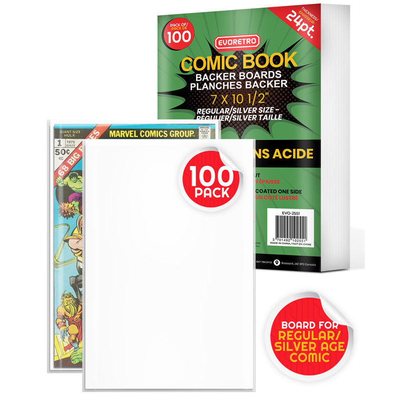 Cartons de protection pour comics Regular-Silver - Cartons 24PT