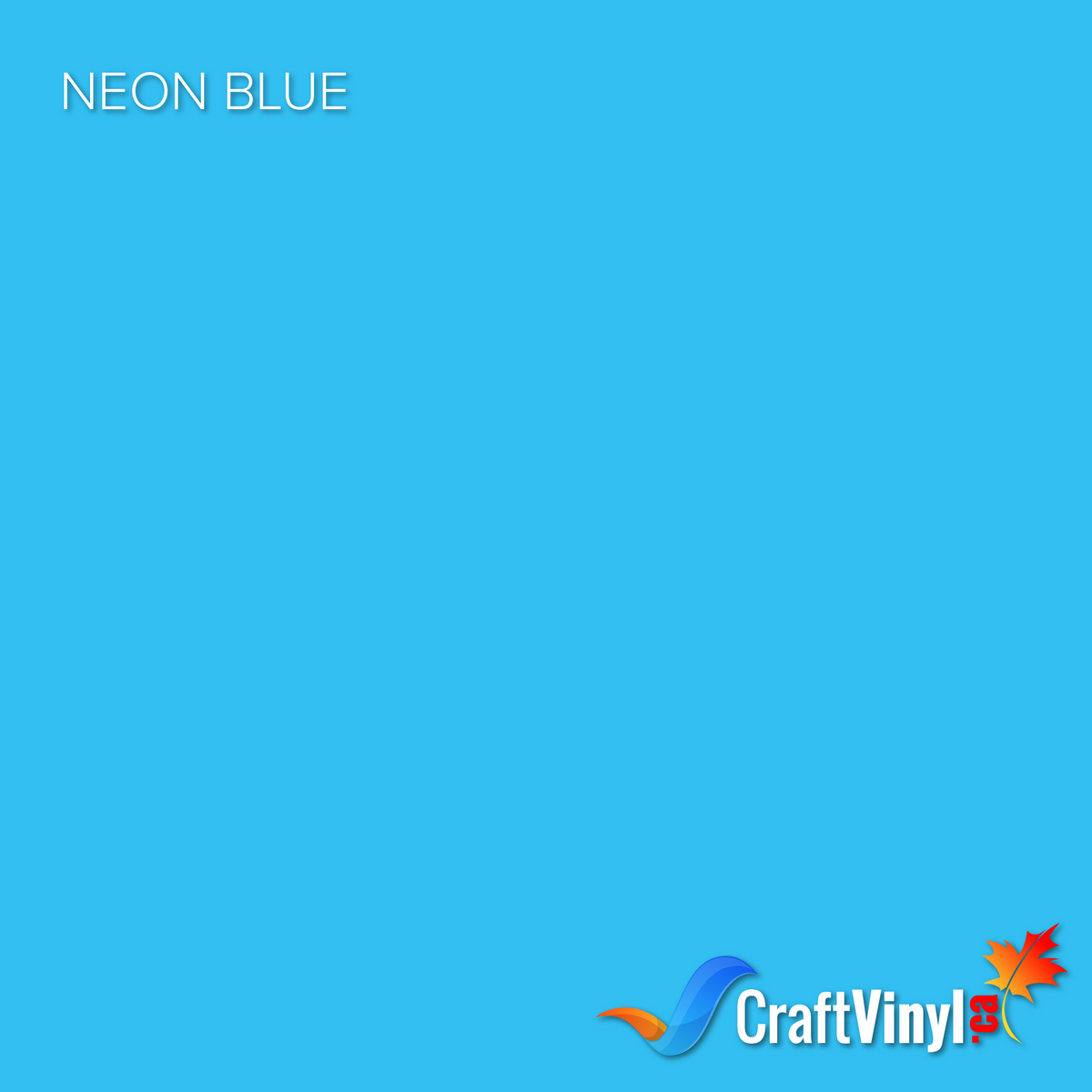 Vinyle thermocollant soufflé bleu néon Craft 30,5 cm x 25,4 cm