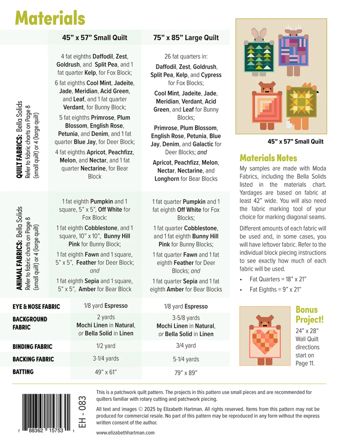 Show and Tell - Quilt Pattern by Elizabeth Hartman