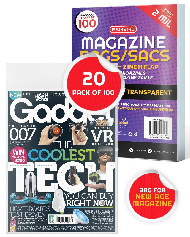 EVORETRO Comic Bags for New Magazine Size Magazine Comic Bags - 2MIL
