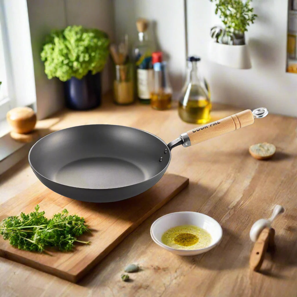 Yoshikawa Cook-Pal REN 28cm Nitrided Carbon Steel Frying Pan