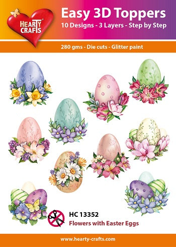 Hearty Crafts Décoration 3D Facile - Fleurs avec Œufs de Pâques