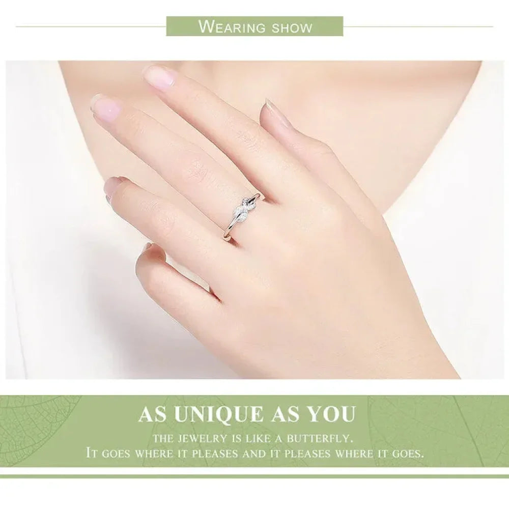 Bague infini en argent sterling (À jamais lié)