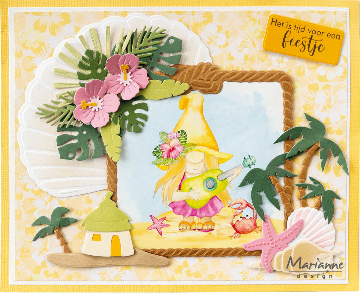 Marianne Design Feuille de découpage A4 - Gnomes sur la plage - Surf