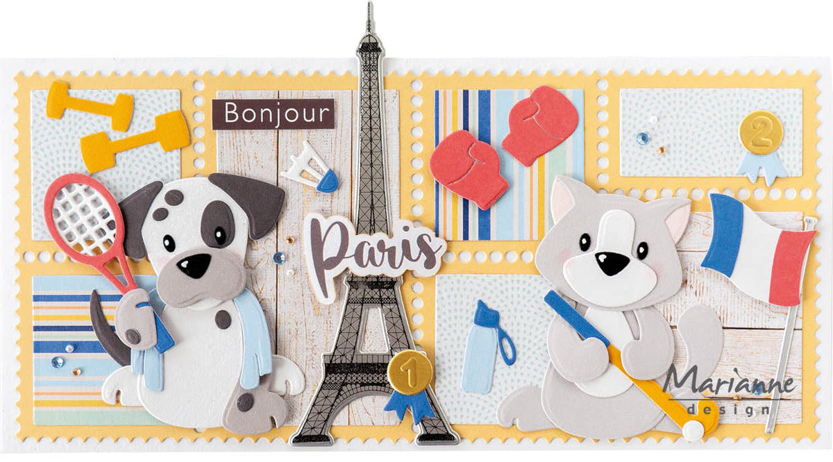 Marianne Design Craftables Matrice de découpe - Mise en page - Tampons Slimline