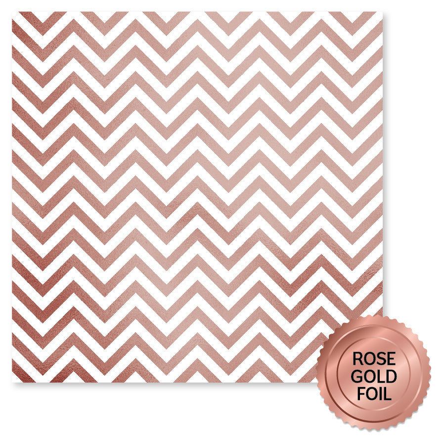 Lavender & Roses Rose Gold Foil F 12x12 Paper (6pc Bulk Pack) 32214