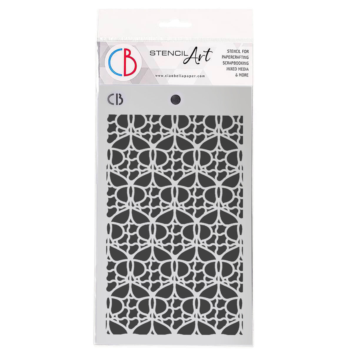 Pochoir à texture Ciao Bella 12,7x20,3cm Motif papillons