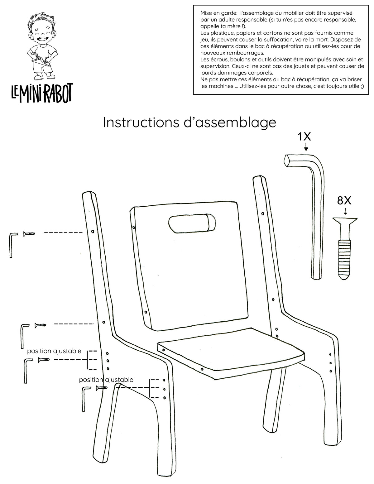 Wooden Extendable Table and Chair Set for Children - Le Mini Curieux