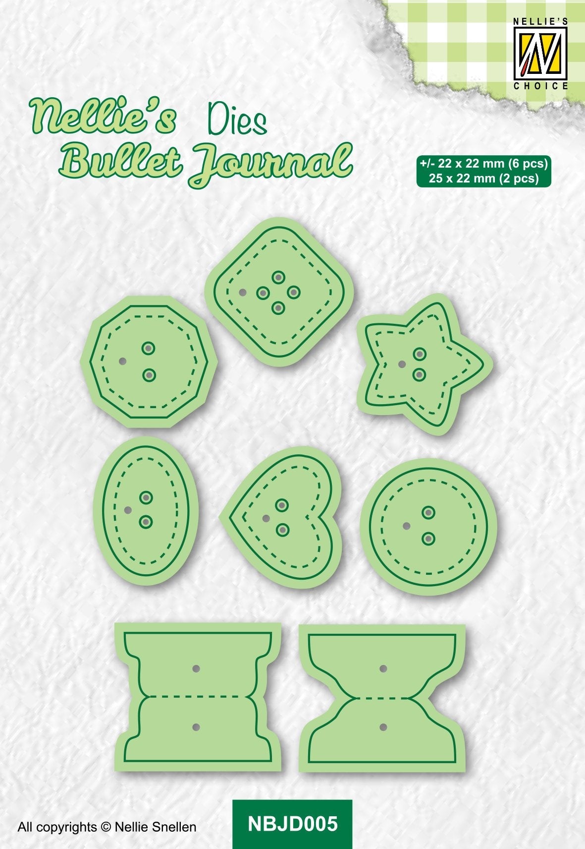 Nellie's Choice Matrices de découpe Bullet Journal - Boutons