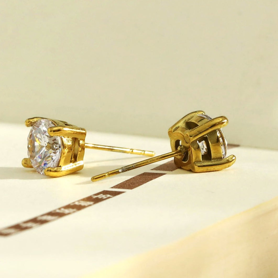 CODI Gold : Puces d'oreilles essentielles quotidiennes en moissanite (alternative au diamant)