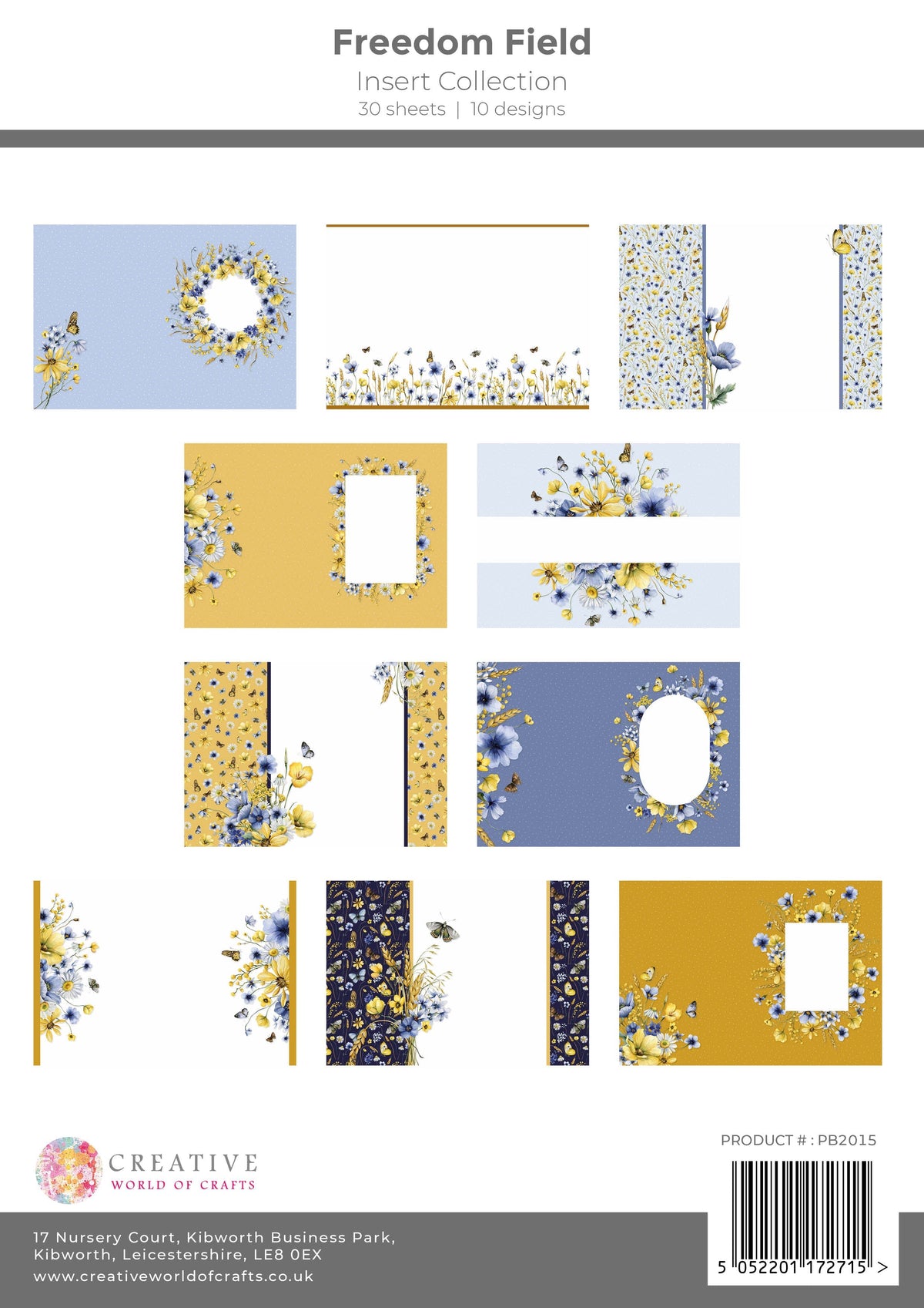 The Paper Boutique Collection d'inserts Champ de Liberté