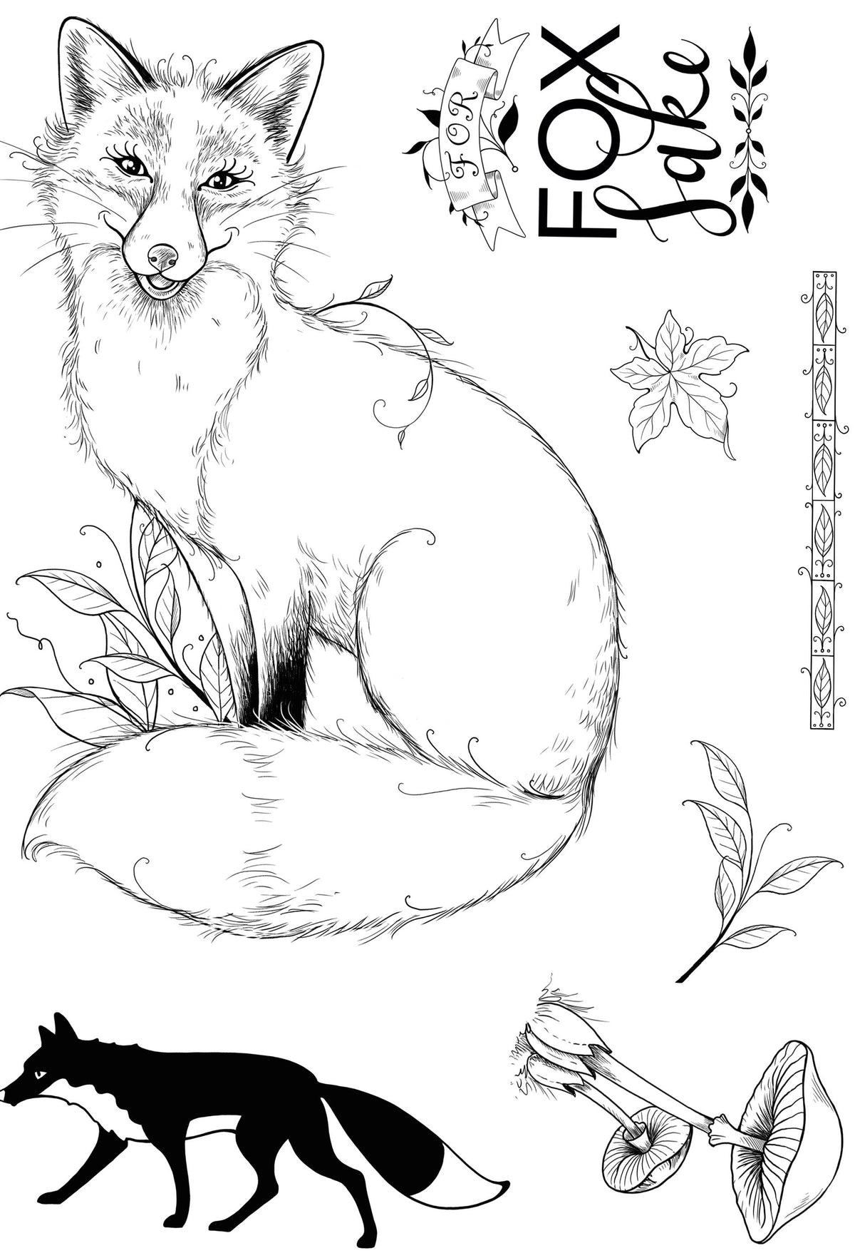 Pink Ink Designs Foxtastic A5 Tampon Transparent