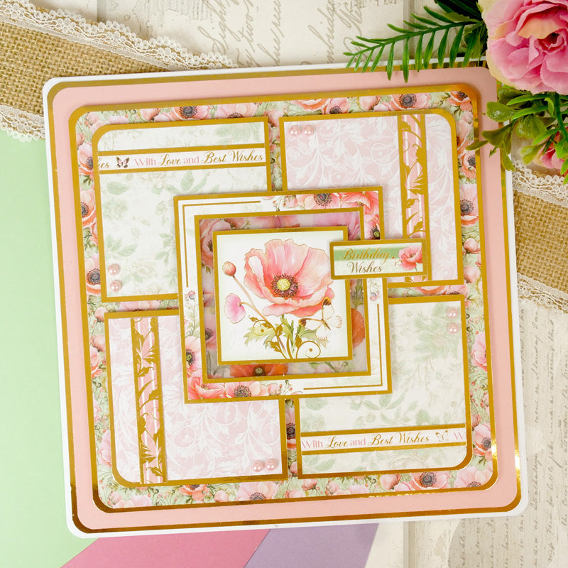Bloc de papier Jolies coquelicots 20 x 20 cm