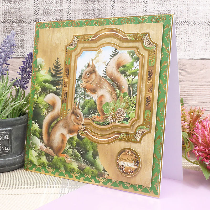 Papier cartonné laminé mat, adorable et très chic "Faune des Highlands"
