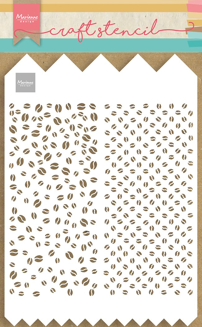 Pochoir créatif fin A4 Grains de café