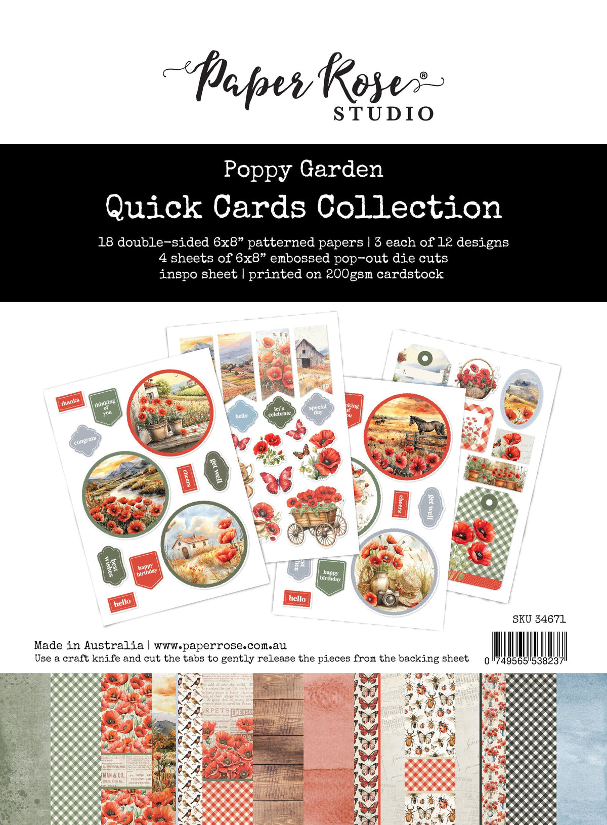 Collection de cartes rapides Jardin de coquelicots 34671