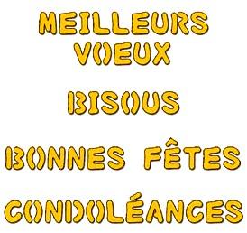 Matrices de découpe - Texte français -1