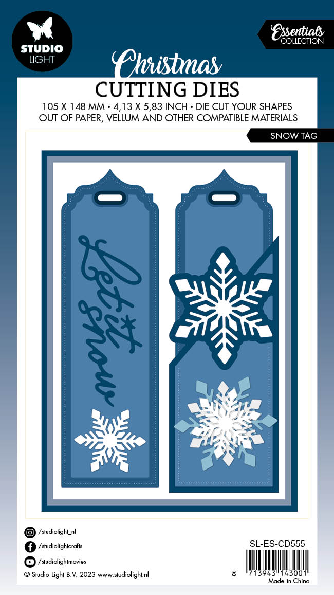 SL Matrices de découpe Étiquettes de Noël Indispensables 100x142x1mm 12 PC n°555