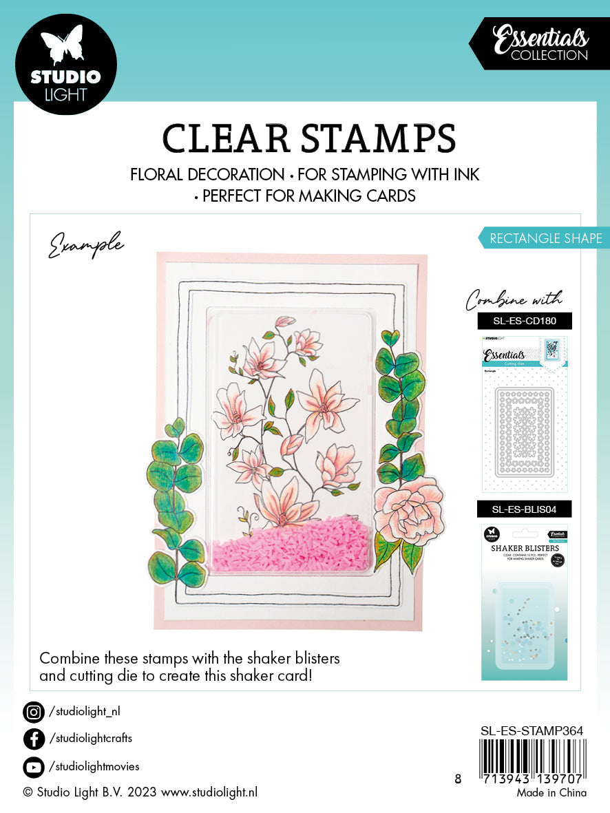 SL Tampon Transparent Rectangle Essentiels 119x129x3mm 2 PC n°364