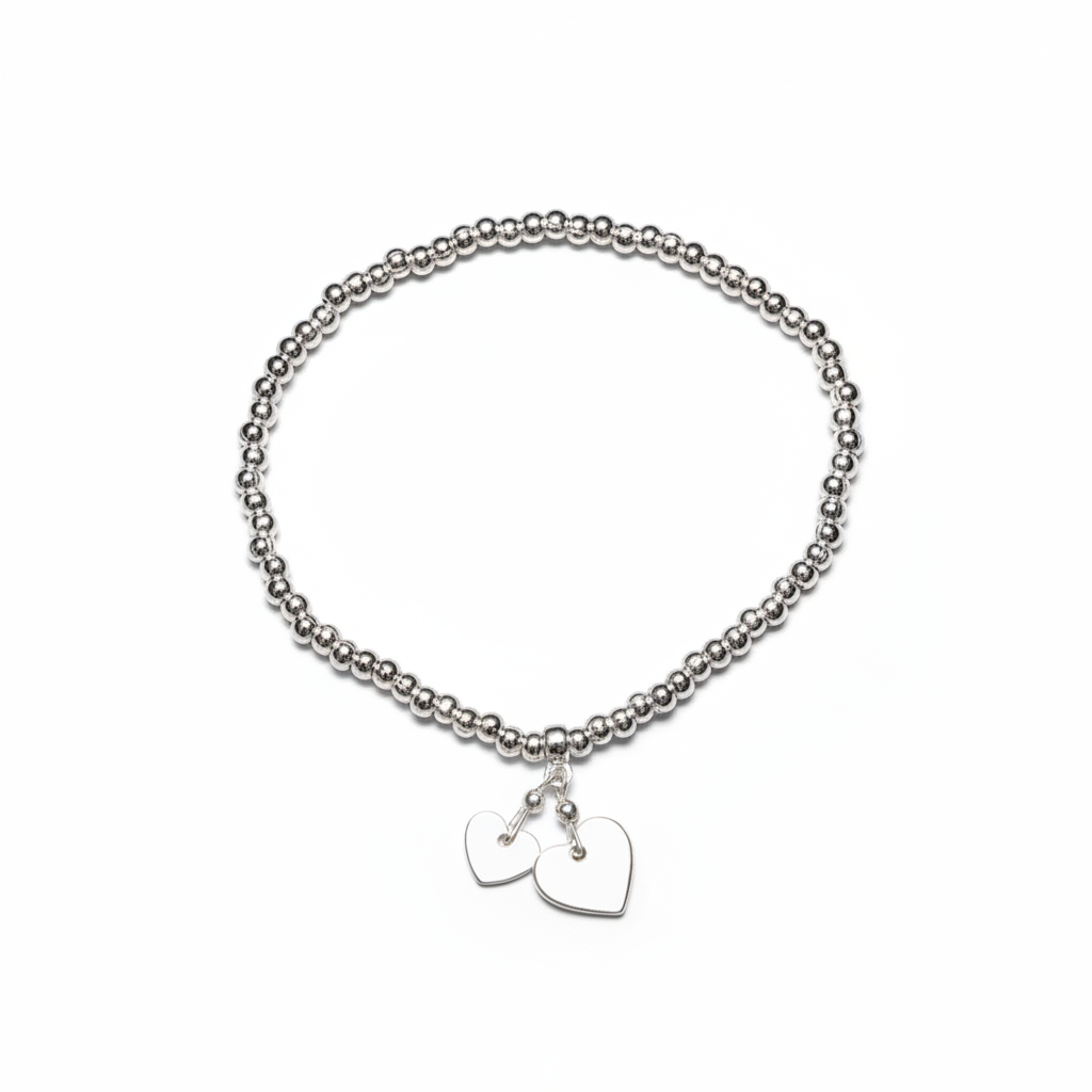 Bracelet breloque Cœur en plaqué argent