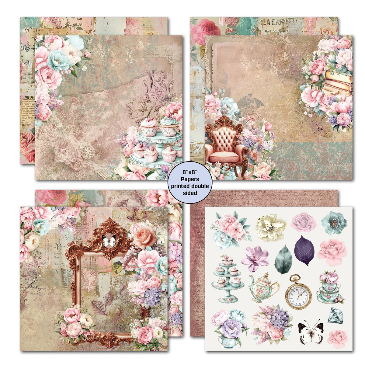 Bloc de papier 20x20 cm Positivi-Tea 3Quarter Designs