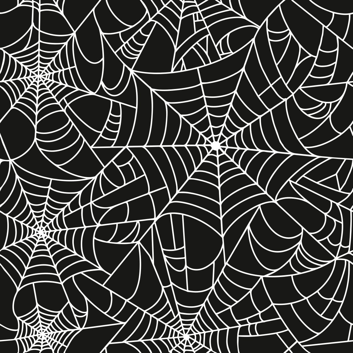 Motif de toile d'araignée d'Halloween en HTV (noir et blanc)