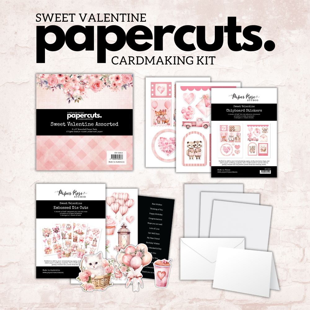 Kit de carterie en papier découpé douce Saint-Valentin - 33813