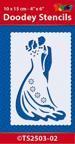 Pochoir 10x15 cm Couple de mariés (2)