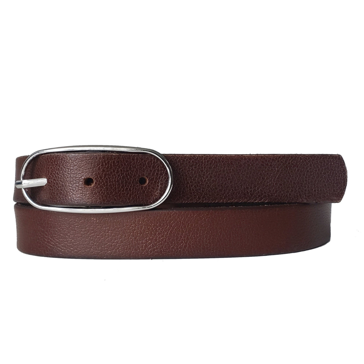 Aika - Ceinture en cuir noir avec boucle ovale - Fabriquée au Canada