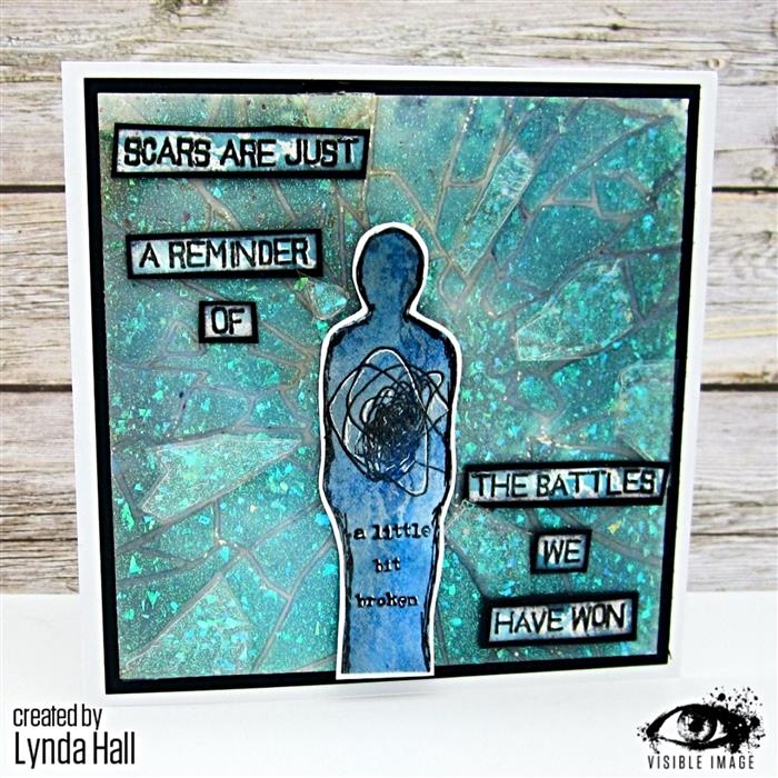 Visible Image Breaking Glass Stencil - 6 x 6