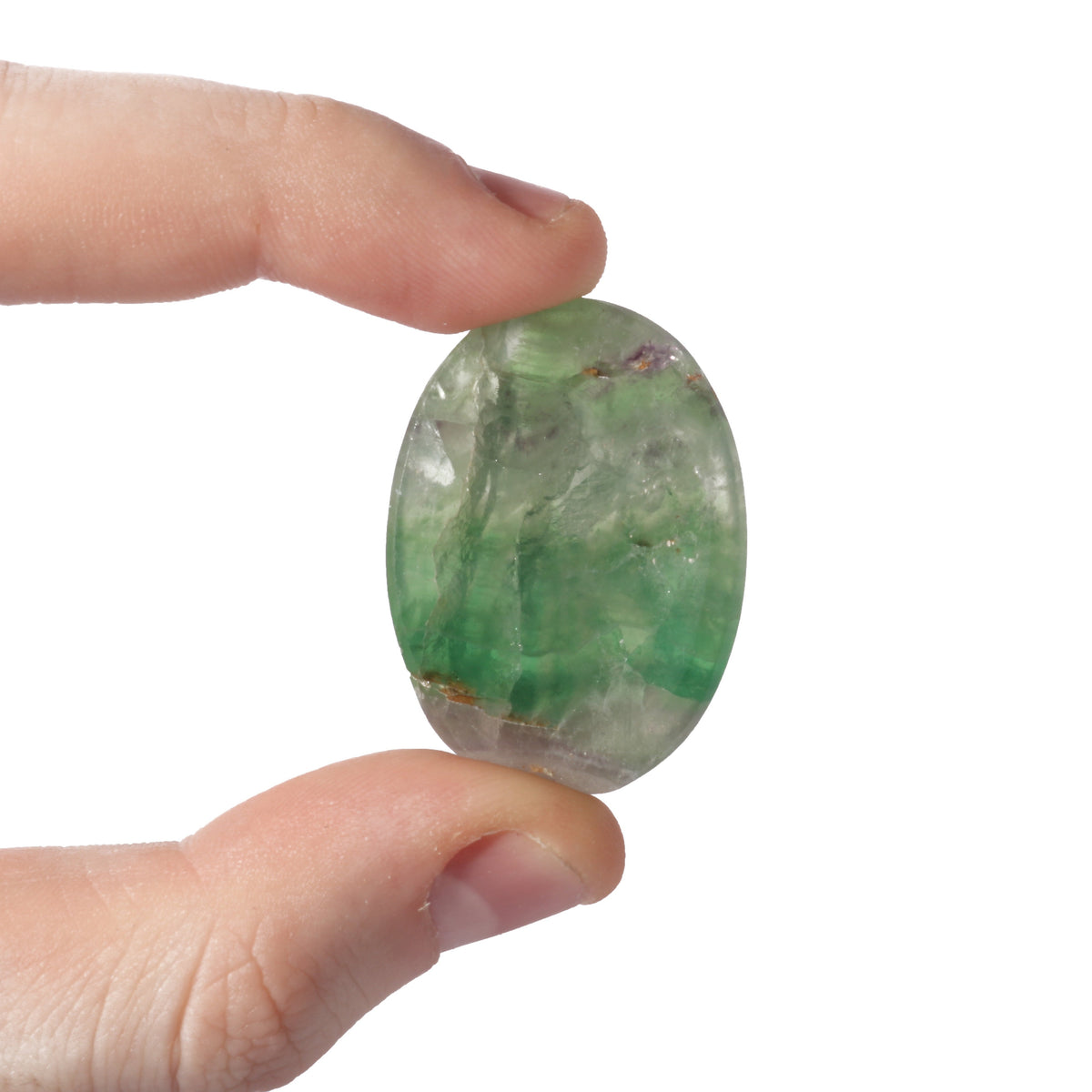 Fluorite Purple & Green Worry Stone - Pack of 5
