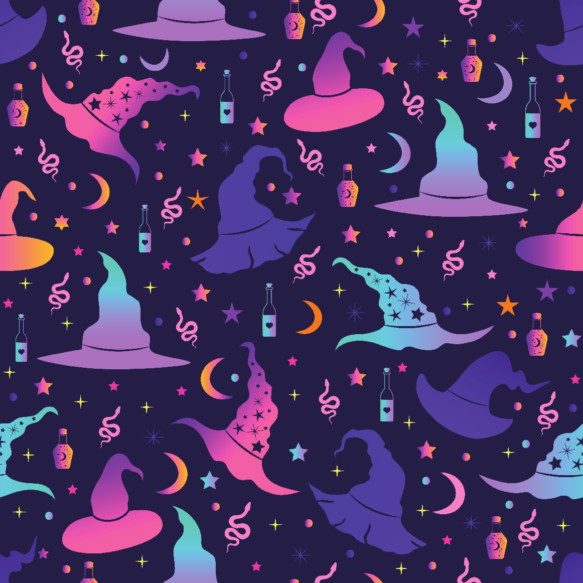 Craft HTV Spooky Halloween Witch Hat Pattern 1