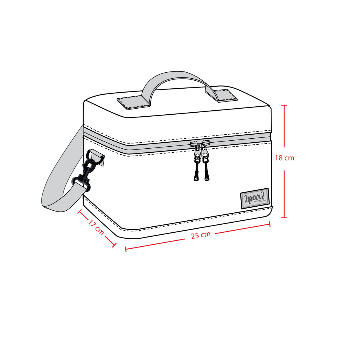 Lunch Box Blue Printed Dinos