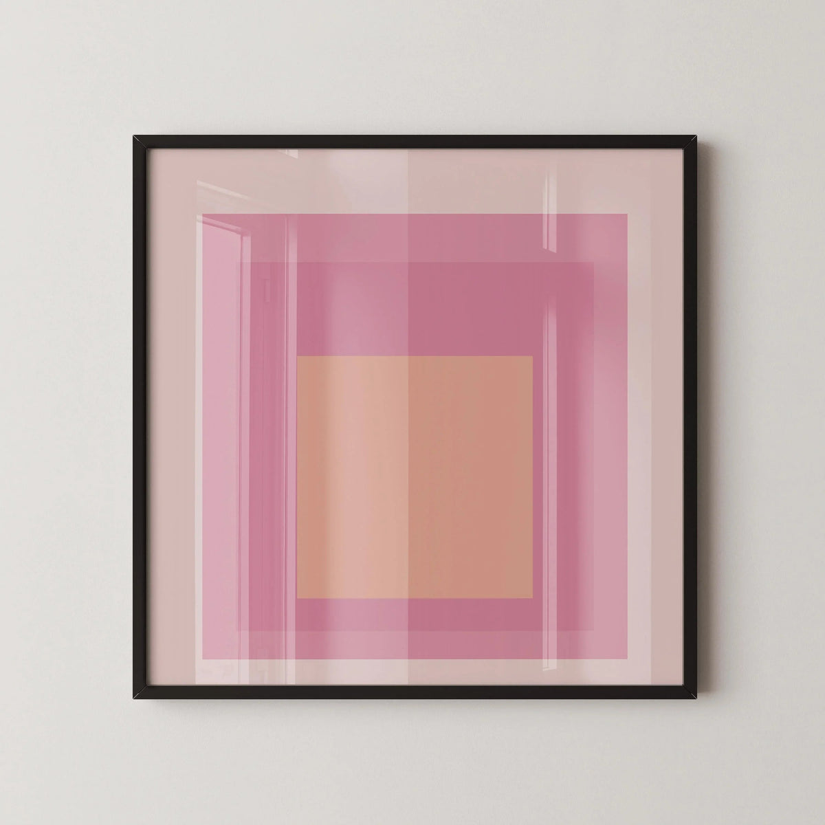 Josef Albers Inspired 'Patricia' Giclee Print: Mid-Century Modern Homage to the Square (1x1)