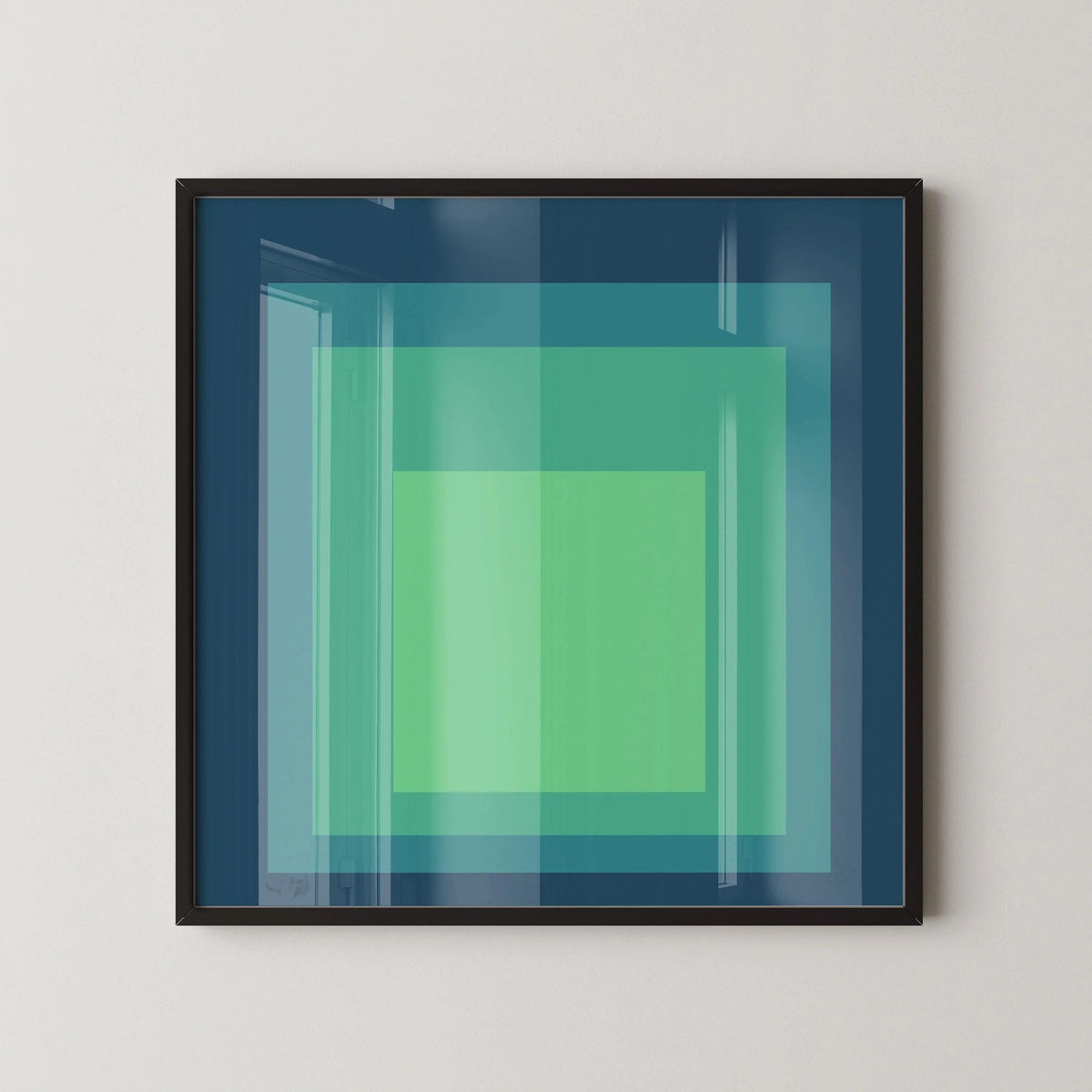 Inspired by Josef Albers - Sarah - Homage to the Square Giclee Print: Mid-Century Modern Art