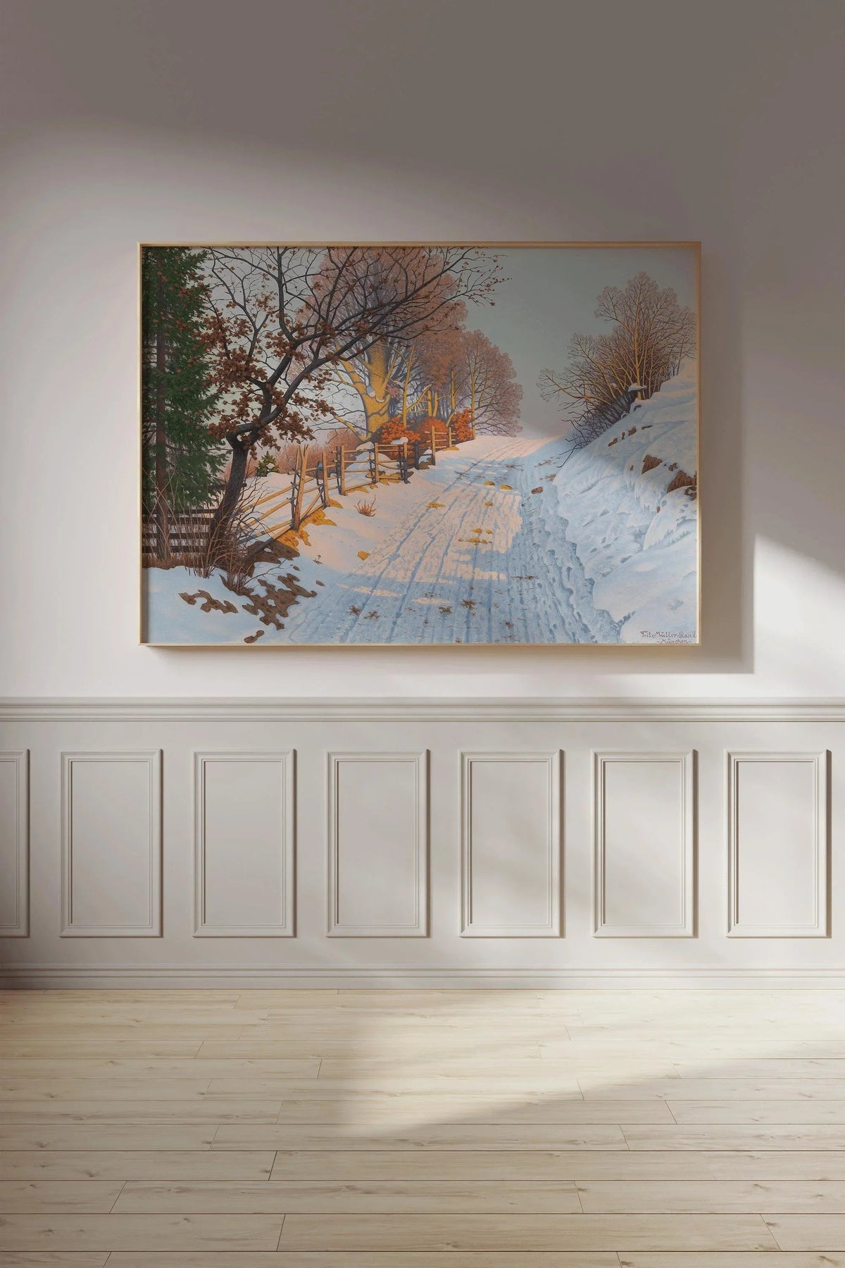 Fritz Müller-Landeck Winter Landscape Art Print: German Countryside